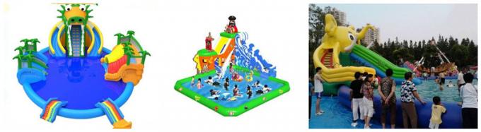 O deslizamento e a corrediça infláveis do parque da água das crianças molham o parque para o arrendamento do negócio