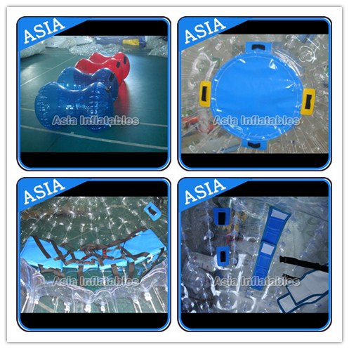 Bola inflável de Zorb da forma do futebol, bola de Zorbing usada no mar