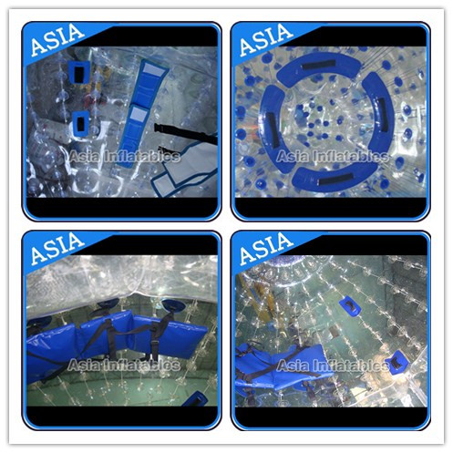 Bola inflável de Zorb da forma do futebol, bola de Zorbing usada no mar