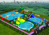 Customized Size Inflatable Water Park With Protection Coating EN71-1-2-3