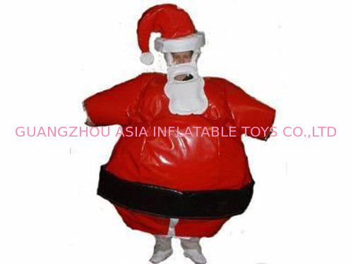 Inflatable Amusement Park With Santa Claus , Sumo Wresting Suit