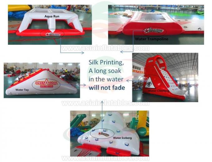 Equipamento de esporte inflável de CablePark do parque da água da categoria comercial com jogo da corrediça
