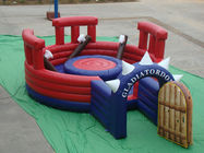 Inflatable Amusement Park , Inflatable Gladiator Joust Arena With Fence Gate