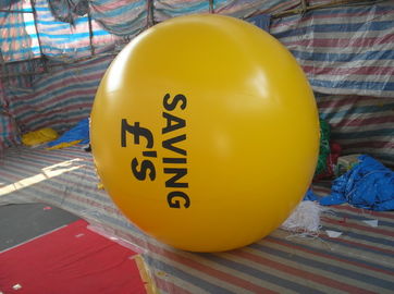 2m 0.18mm Pvc Yellow Brand Inflatable Helium Balloon For Advertising