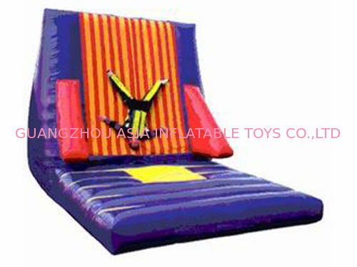 PVC Tarpaulin Inflatable Amusement Park With Velcro Sticky Wall And Velcro Suits