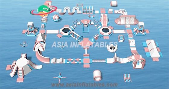 Aqua Park Inflatable Aquatics Park inflável de flutuação personalizada para o mar